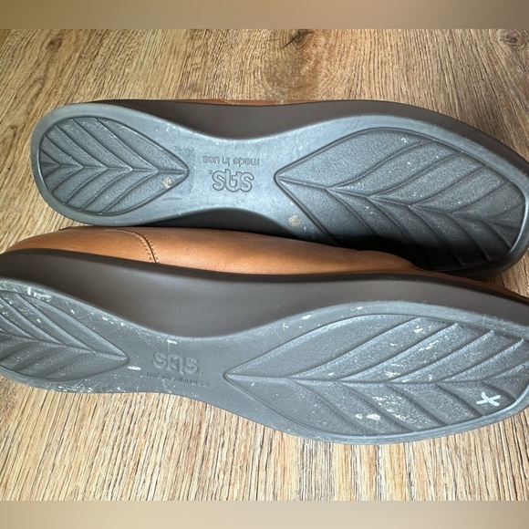 SAS ‘Petra’ Tan leather lace-up moccasin loafers, size 10 - Picture 5 of 7